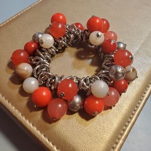 Silver/Red Bracelet